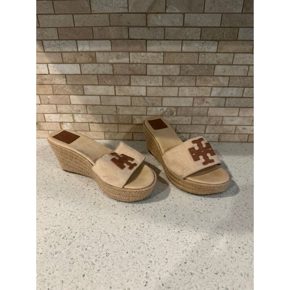Tory Burch Weston Wedge Slide Canvas shoes
